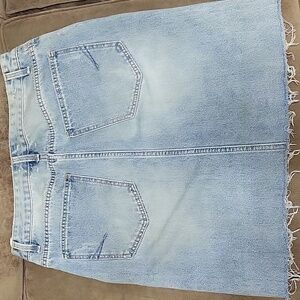 HABITUAL Distressed Luxury Premium Denim Miniskirt Blue Size 27 Size 4